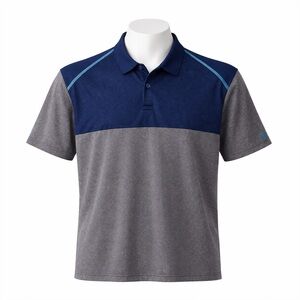 Size M Oakley Men’s Performance Polo Shirt Blue Grey Short Sleeve Golf